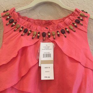 SL Fashions Sleeveless Tiered Beaded Dress Size 12